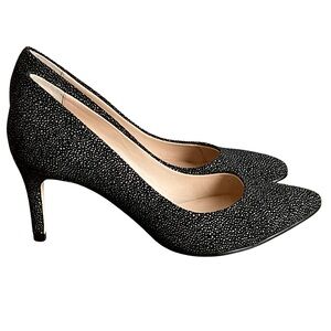 Sacha London Abigail Black Textured Heels, New in Box